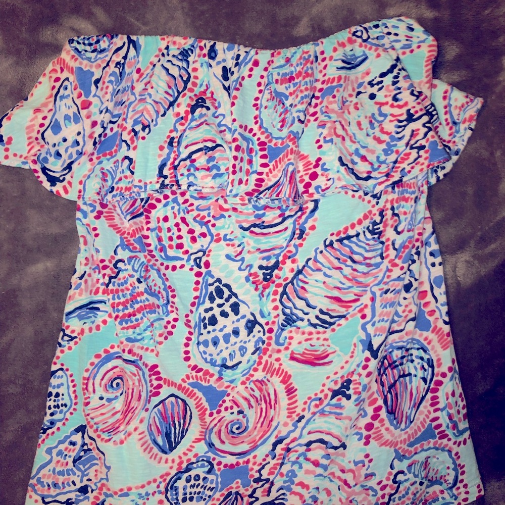 Lilly Pulitzer ruffle tube top